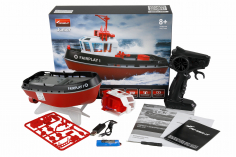 Amewi RC Boot Schlepperboot Fairplay 1:72 in Rot-Schwarz RTR
