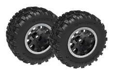 Traxxas Tuning Sledgehammer Reifen auf Felgen in Schwarz 2Stück hinten für Mini-Maxx 1/16