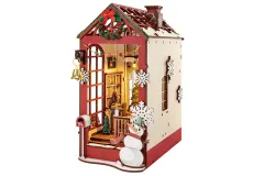 Lasercut Holzbausatz Bücherecke Weihnachts-Innenszene 289 Teile
