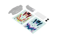 Losi Ersatzteile Karosserie in klar mit Aufkleber für Micro-B Buggy 1/24