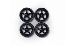 Carson RC Tuning Räderset mit 5 Speichen Felgen in schwarz 26mm 4Stück für Tamiya 1/10