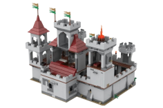 KiddiCraft Klemmbausteine Ritterburg - 1656 Teile