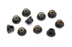 Traxxas Ersatzteile Stopmutter mit Flansch 4mm verzahnt in schwarz für TRX-4 1/10 und Mini-Maxx 1/16
