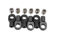 Traxxas Ersatzteile Kugelpfannen kurz mit Kugeln 6Stück für Bandit, Bigfoot, Rustler, Stampede 1/10 und Mini-Maxx 1/16