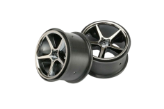 Traxxas Tuning Gemini 2,2 Felgen in schwarz-chrom 12mm 2Stück für E-Revo 1/16