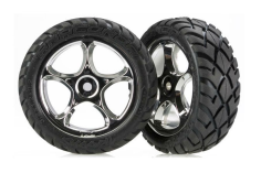 Traxxas Tuning Anaconda Reifen auf 2,2 Tracer Felgen in chrom vorne 2Stück für Bandit 1/10