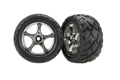 Traxxas Tuning Anaconda Reifen auf Tracer 2,2 Felgen in chrom hinten 2Stück für Bandit 1/10