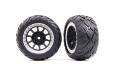 Traxxas Tuning Anaconda Reifen auf Tracer 2,2 Felgen in satin-chrom hinten 2Stück für Bandit 1/10