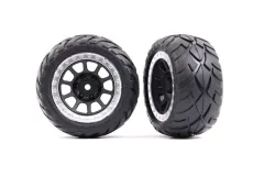 Traxxas Tuning Anaconda Reifen auf Tracer 2,2 Felgen in satin-chrom hinten 2Stück für Bandit 1/10
