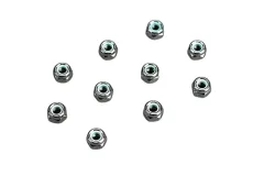 Traxxas Ersatzteile M4 Stoppmuttern 4mm aus Aluminium in silber 10Stück