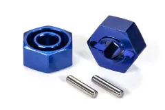 Traxxas Tuning Sechskant Mitnehmer aus Aluminium in blau 2Stück für Ford Raptor, Rustler und Slash 1/10