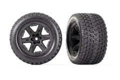 Traxxas Tuning Gravix Reifen auf RXT 2,8 Felge in schwarz 12mm 2Stück für Rustler 4x4 VXL Ultimate 1/10