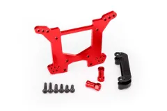 Traxxas Tuning Dämpferbrücke aus 7075-T6 Aluminium in rot hinten für Rustler 1/10