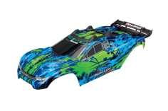 Traxxas Tuning Karosserie in grün mit Aufkleber für Rustler 1/10