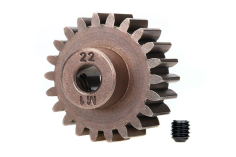 Traxxas Tuning Motorritzel 22Z für 5mm Welle und Stahl-HZ (Modul 1) für MAXX 1/10 und X-Maxx 1/7