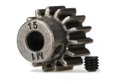 Traxxas Tuning Motorritzel 15Z für 5mm Welle und Stahl-HZ (Modul 1) für MAXX 1/10, X-Maxx 1/7 und Funco 1/6