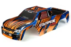 Traxxas Tuning Karosserie in orange blau mit Aufkleber für Stampede 1/10