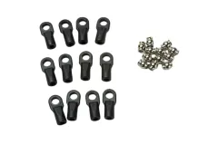 Traxxas Ersatzteile Kugelpfannen Gross mit Kugeln 12Stücke für Bandit, Bigfoot, Rustler, Slash und Stampede 1/10