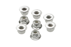Traxxas Ersatzteile Nylon-Muttern in chrom mit Flansch 4mm 8Stück