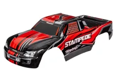 Traxxas Tuning Karosserie in rot mit Aufkleber für Stampede 1/10