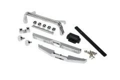 Traxxas Ersatzteile Bumper mit Überrollbügel in chrom und Winde für Bigfoot 1/10