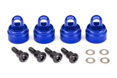 Traxxas Tuning Ultra-Dämpferkappen aus Aluminium in blau 4Stück für Bandit, Bigfoot, Rustler, Slash, Stampede 1/10 und Mini-Maxx 1/16