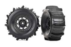 Traxxas Tuning Paddle Reifen auf Desert Racer Felgen in schwarz 2Stück für Unlimited Desert Racer 1/7