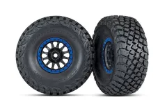 Traxxas Tuning BFGoodrich Baja KR3 Reifen auf Felgen in schwarz blau 2Stück für Unlimited Desert Racer 1/7