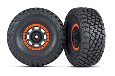 Traxxas Tuning BFGoodrich Reifen auf Felgen in schwarz orange 2Stück für Unlimited Desert Racer 1/7