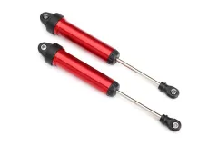 Traxxas Tuning GTR Dämpfer aus Aluminium in rot 134mm vorne ohne Gewinde 2Stück für Unlimited Desert Racer 1/7