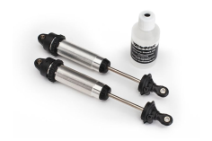 Traxxas Ersatzteile GTR Dämpfer aus Aluminium in silber 134mm vorne mit Gewinde 2Stück für Unlimited Desert Racer 1/7