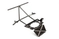 Traxxas Zubehör Rohrrahmen-Chassis Mittelteil vorne in satin schwarz-chrom für Unlimited Desert Racer 1/7