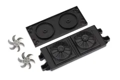 Traxxas Ersatzteile Kühlradiator mit Lüftern Nachbildung in schwarz 2Stück für Unlimited Desert Racer 1/7