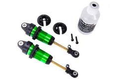 Traxxas Tuning GTR Dämpfer L in grün mit Teflon und TiN beschichtet 2Stück für Ford Raptor, Rustler, Slash und Stampede 1/10