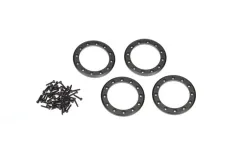 Traxxas Tuning Beadlock-Ring 1,9 aus Aluminium in schwarz 4Stück mit Schrauben (für Method 105 Felgen) für TRX-4 1/10