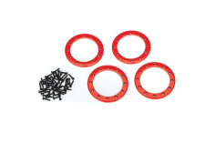 Traxxas Tuning Beadlock-Ring 2,2 aus Aluminium in rot 4Stück mit Schrauben (für Method 105 Felgen) für TRX-4 1/10