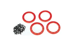 Traxxas Tuning Beadlock-Ring 2,2 aus Aluminium in rot 4Stück mit Schrauben (für Method 105 Felgen) für TRX-4 1/10
