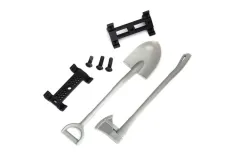 Traxxas Zubehör Schaufel, Axt und Befestigung in weiß für TRX-4 1/10