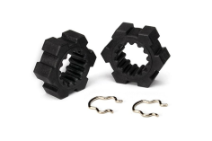 Traxxas Ersatzteile Radmitnehmer mit Clips in schwarz 2Stück für X-Maxx 1/7