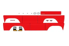 Traxxas Zubehör Aufkleberbogen Bronco 1979 in rot für TRX-4 Ford Bronco 1/10