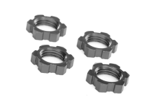 Traxxas Tuning Radmuttern verzahnt aus Aluminium in grau 17mm 4Stück für X-Maxx 1/7