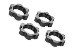 Traxxas Tuning Radmuttern verzahnt aus Aluminium in grau 17mm 4Stück für X-Maxx 1/7 und Funco 1/6