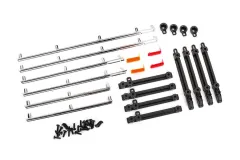 Traxxas Ersatzteile Seitenleisten chrom mit Linsen Set für TRX-4 Ford Bronco 1/10