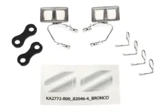 Traxxas Tuning Seitenspiegel in chrom 2Stück mit Karosserie-Splinten 4Stück für TRX-4 1/10