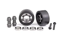 Traxxas Tuning Komplettrad für Wheelie-Bar aus 6061-T6 Aluminium in dunkel-titan 2Stück für MAXX 1/10, X-Maxx 1/7 und Funco 1/6