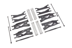 Traxxas Tuning Wide Querlenker Kit in schwarz mit Spurstangen, Wellen, Federn für X-Maxx 1/7