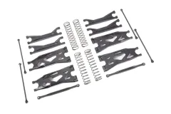 Traxxas Tuning Wide Querlenker Kit in schwarz mit Spurstangen, Wellen, Federn für X-Maxx 1/7