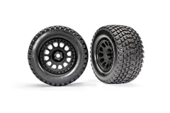Traxxas Tuning Gravix Racing Reifen auf XRT Felgen in schwarz 2Stück für X-Maxx 1/7