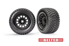 Traxxas Tuning Gravix Belted Reifen auf XRT-Felgen in schwarz 24mm 2Stück für X-Maxx 1/7