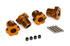 Traxxas Zubehör Radmitnehmer aus Aluminium in orange 17mm für MAXX 1/10